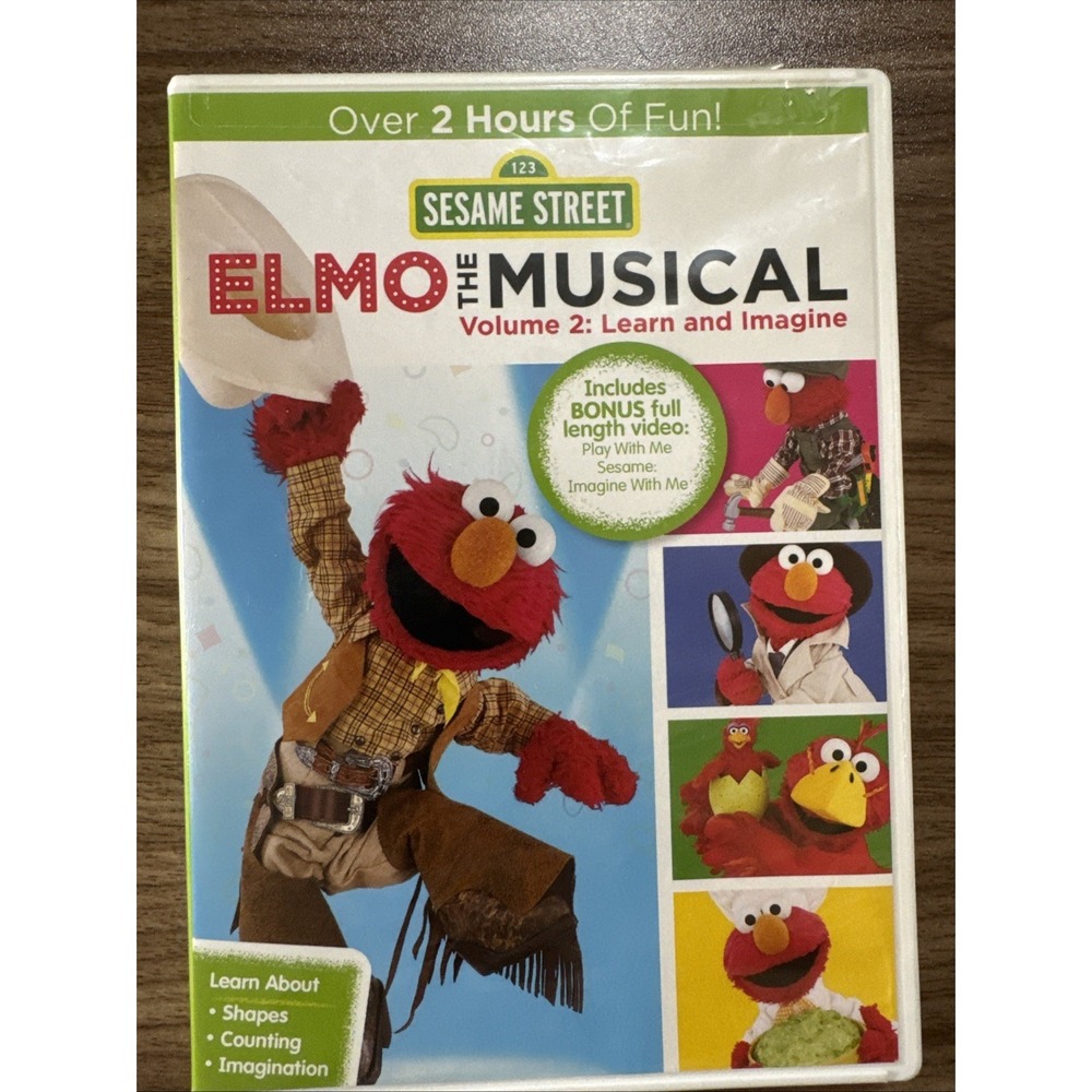 Sesame Street Elmo the Musical Volume 2 Learn and Imagine DVD 2014‎ White Case